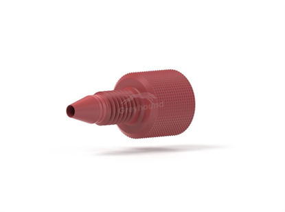 One-Piece Fingertight Male Nut Red 10-32 Coned, for 1/16" OD Tubing