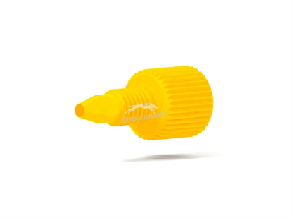 One-Piece Fingertight Male Nut Yellow 10-32 Coned, for 1/16" OD Tubing