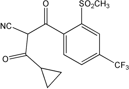 1-(Methylsulfonyl-4-trifluoromethyl phenyl)-2-cyano-3-cyclopropyl propyl-1,3 dio ; MET-2166A