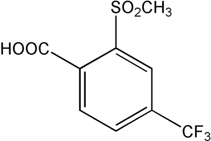 2-Methylsulfonyl-4-trifluoromethyl benzoic acid ; MET-2166B