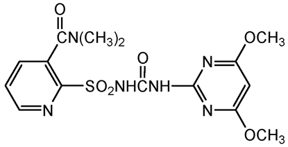 Accent ® ; 2-[[(4;6-Dimethoxypyrimidin-2-yl)aminocarbonyl]amino sulfonyl]-N; Nicosulfuron; PS-2005