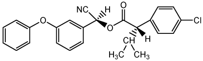Esfenvalerate; Esfenvalerate; (S)-a-Cyano-3-phenoxy benzyl-(S)-2-(4-chlorophenyl)-3-methylbuty; PS-2004