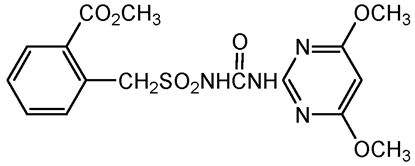 Bensulfuron-methyl ; Methyl 2-[[[[[(4.6-dimethoxy-2-pyrimidinyl)amino]carbonyl]amino]; Londax®; Escuri®; Bensulfuron-methyl; Pilardax®; Bendas®; PS-1082