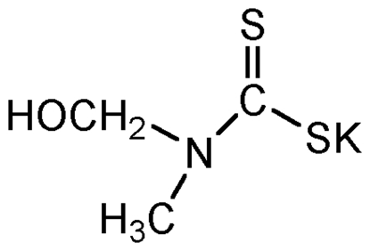 Busan 40 ; Potassium-N-hydroxymethyl-Nmethyldithiocarbamate; PS-2019