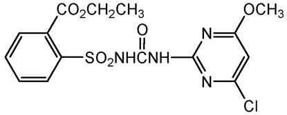 Chlorimuron ethyl ; Ethyl-2-[[[[(4-chloro-6-methoxy-2-pyrimidinyl)amino]carbonyl]ami; Classic 25 DF Weed Killer®; PS-1081