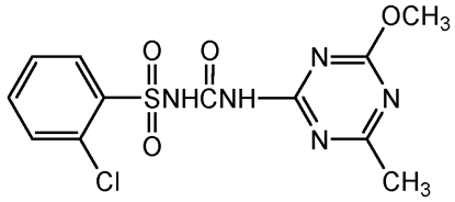 Chlorsulfuron ; 2-Chloro-N-[[4-methoxy-6-methyl-1.3.5-triazin-2-yl)amino]carbony; Glean®; PS-1065