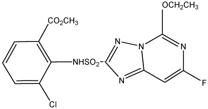 Cloransulam-methyl ; FirstRate®; Methyl 3-chloro-2-(5-ethoxy-7-fluoro[1;2;4]triazolo[1;5-c]-pyrim; PS-2165