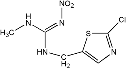 Clothianidin ; (E)-1-(2-Chloro-1;3-thiazol-5-ylmethyl)-3-methyl-2-nitroguanidin; PS-2261