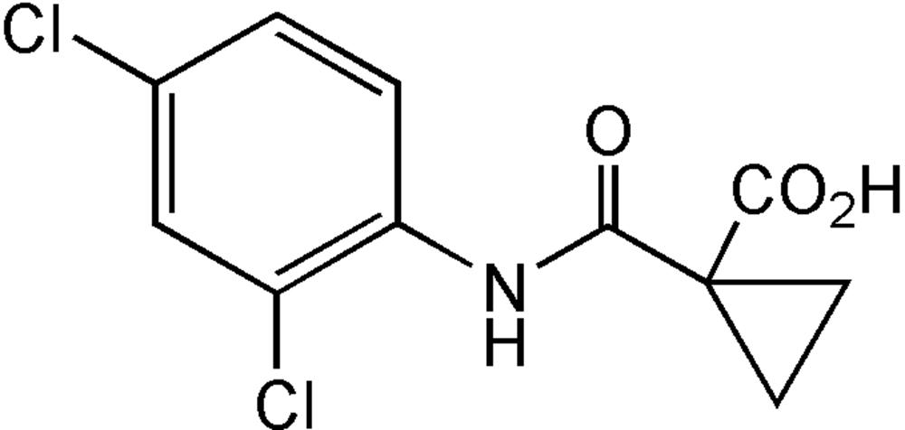 Picture of Cyclanilide ; 1-(((2;4-Dichlorophenyl)amino)carbonyl)-cyclopropanecarboxylic a; PS-2243