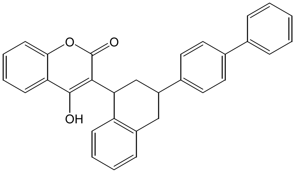 Picture of Difenacoum ; Frunax-DS®; Matrak®; Ratak®; Castrix D®; Neosorexa®; Vorex®;; 3-(3-Biphenyl-4-yl-1;2;3;4-tetrahydro-1-naphthyl)-4-hydroxycouma; PS-2143