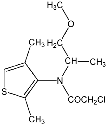 Dimethenamid ; Frontier®; (RS)-2-Chloro-N-(2;4-dimethyl-3-thienyl)-N-(2-methoxy-1-methylet; PS-2161