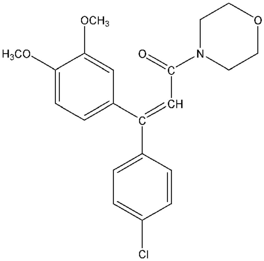 Picture of Dimethomorph ; Acrobat®; (E;Z)-4-[3-(4-Chlorophenyl)-3-(3;4-dimethoxyphenyl)acryloyl]-mor; PS-2138