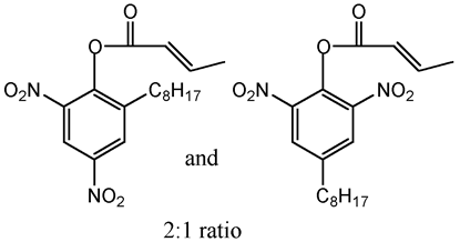 Dinocap ; 2;4-Dinitro-6-octylphenyl crotonate:2;6-Dinitro-4-octylphenyl cr; Isocothane®; Karathane®; Mildex®; Crotothane®; PS-27; F2109