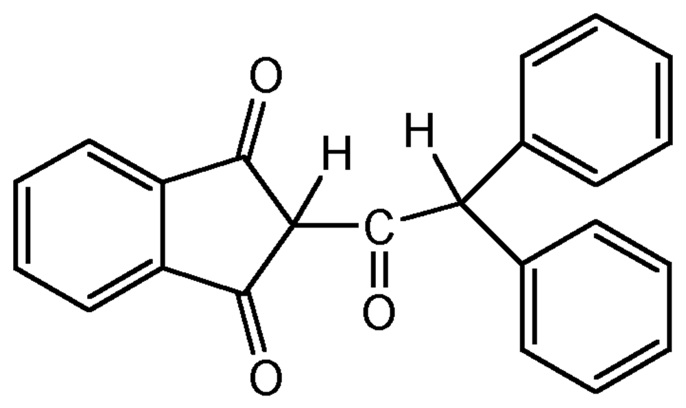 Picture of Diphacinone ; 2-Diphenylacetyl-1.3-indandione; PS-288