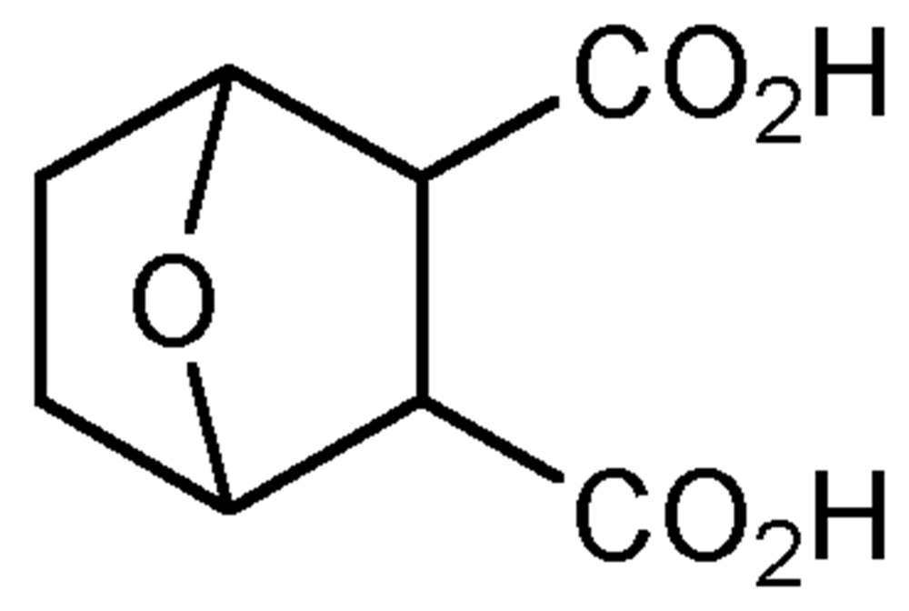 Picture of Endothal monohydrate ; 7-Oxabicyclo[2.2.1]heptane-2.3-dicarboxylic acid; Endothal(unstated stereochemistry); PS-345; F2443