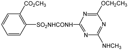 Ethametsulfuron-methyl ; Muster®; Methyl 2-((4-ethoxy-6-methylamino-1;3;5-triazin-2-yl); PS-2183