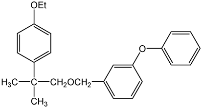 Etofenprox ; Primo®; Trebon®; Ethofenprox®; 2-(4-Ethoxyphenyl)-2-methylpropyl 3-phenoxybenzyl ether; PS-2237