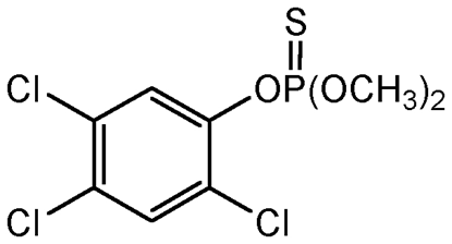 Fenchlorphos ; O.O-Dimethyl-O-[2.4.5-trichlorophenyl]phosphorothioate; Etrolene; Korlan®; Nankor®; Ronnel®; Trolene; Viozene®; PS-657; F2068