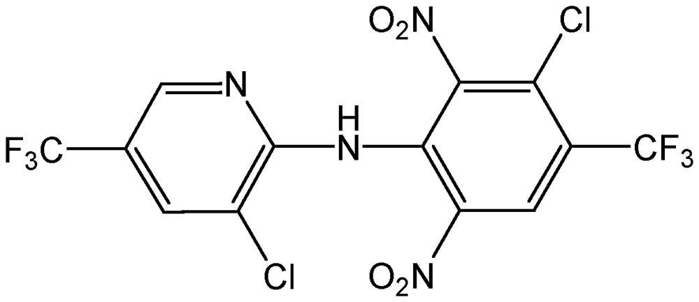 Picture of Fluazinam ; Altima®; Frowncide®; Legacy®; Ohayo®; Omega®; Shogun®; 3-Chloro-N-(3-chloro-5-trifluoromethyl-2-pyridyl)-alpha;alpha;al; PS-2249