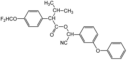 Flucythrinate ; Aastar®; CyBolt®; Cythrin®; Funchiong jujr®; Pay-Off®; (+)-Cyano(3-phenoxyphenyl)methyl()-4-(difluoromethoxy)-; PS-1072