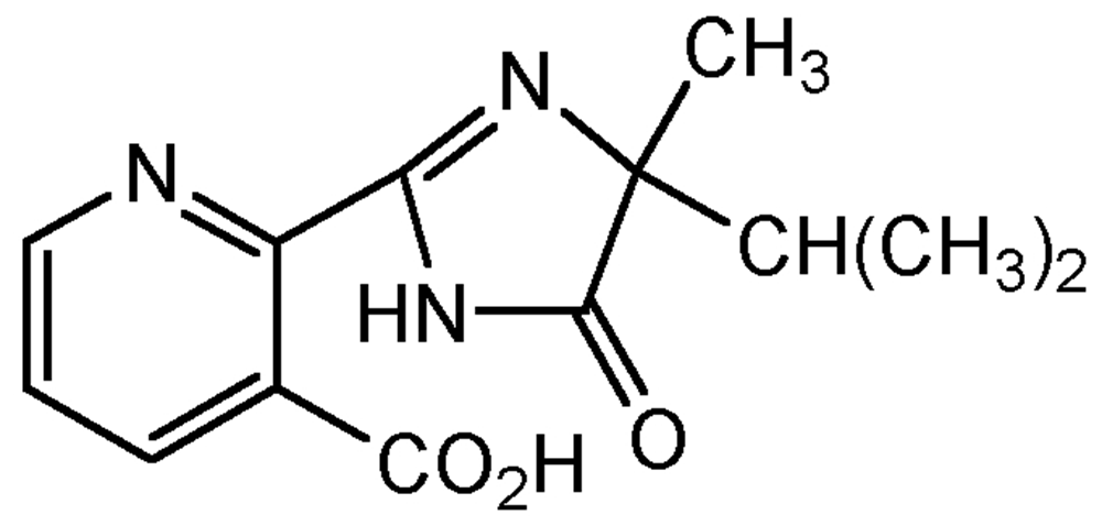 Picture of Imazapyr; 2-(4-Isopropyl-4-methyl-5-oxo-2-imidazolin-2-yl)-nicotinic acid; Arsenal®; PS2016
