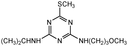 Methoprotryne ; Gesaran®; Amethopterin®;; N2-Isopropyl-N4-(3-methoxypropyl)-6-methylthio-1;3;5-triazine-2;; PS-2122