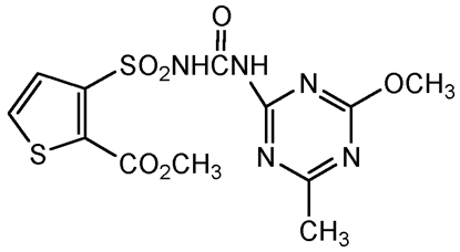 Pinnacle  ; Methyl 3-(4-methoxy-6-methyl-1;3;5-triazin-2-yl-carbamoyl)sulfam; Pinnacle®; Thifensulfuron-methyl; Methyl 3-[[[[(4-methoxy-6-methyl-1;3;5-triazin-2-yl)amino]carbon; PS-2011