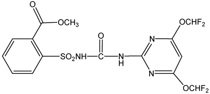 Primisulfuron-methyl ; Beacon®; Primisulfuron; Rifle®; 2-[4;6-bis(Difluoromethoxy)pyrimidin-2-ylcarbamoylsulfamoyl]benz; PS-2169