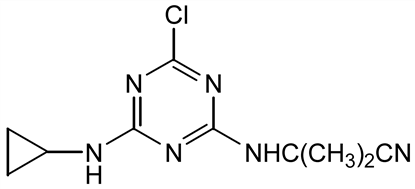 Procyazine ; 2-[[-4-Chloro-6-(cyclopropylamino)-1.3.5-triazin-2-yl]-amino]-2-; Cycle®; PS-402