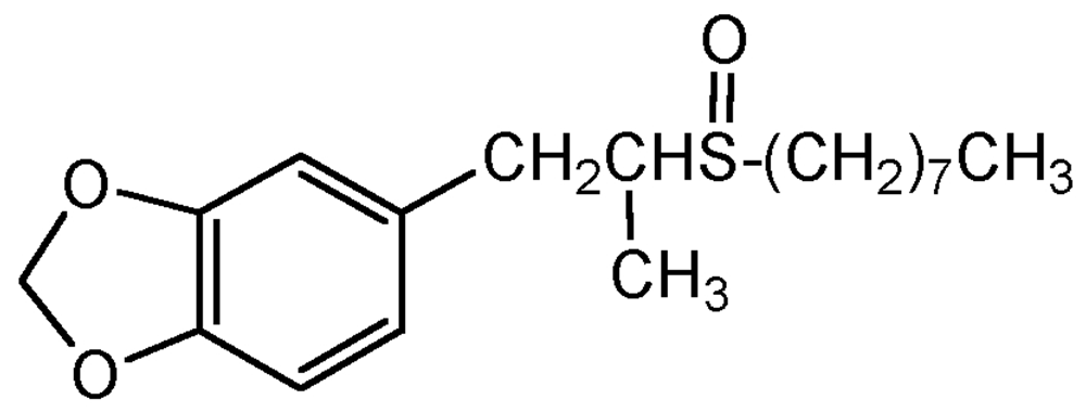 Picture of Sulfoxide ; 1.2-Methylenedioxy-4-[2-(octylsulfinyl)propyl]benzene; Sulfox-ci; PS-976; F2132