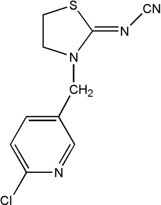 Thiacloprid ; (3-((6-Chloro-3-pyridinyl)methyl)-2-thiazolidinylidene)cyanamide; PS-2262