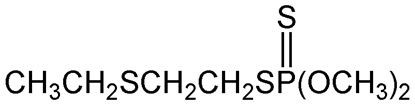 Thiometon ; Dithiometon; Ebicid®; Ekatin®; Intrathion®; Luxistelm®; Thiotox®; Veltin®; S-(2-(Ethylthio)ethyl) O;Odimethylphosphorodithionate; O;O-Dimethyl S-(2-ethylthio)ethyl ester phosphorodithioic acid; PS-2233