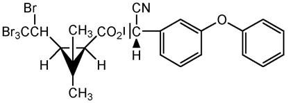 Tralomethrin ; (S)-a-Cyano-3-phenoxybenzyl(1R;3S)-2;2-dimethyl-3-[(RS)-1;2;2;2-; Saga®; Scout®; Tralox®; Tracker®; Tralate®; PS-2115