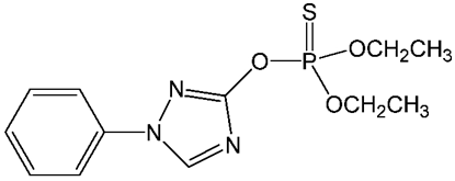 Triazophos ; Hostathion; O;O-Diethyl O-1-Phenyl-1H-1;2;4-triazol-3-yl phosphorothioate; 1; PS-2139