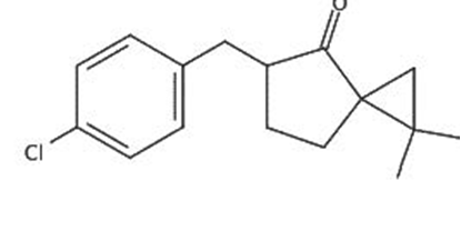 5-(4-chlorophenyl)methyl-1,1-dimethyl-Spiro[2.4]hept-4-one
