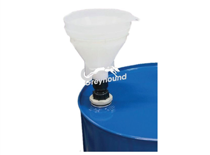 Smart Waste Cap funnel with ball valve for barrel