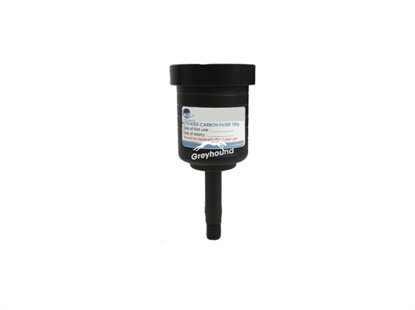 Activated charcoal cartridge filter, 50gms, with antisplash lid