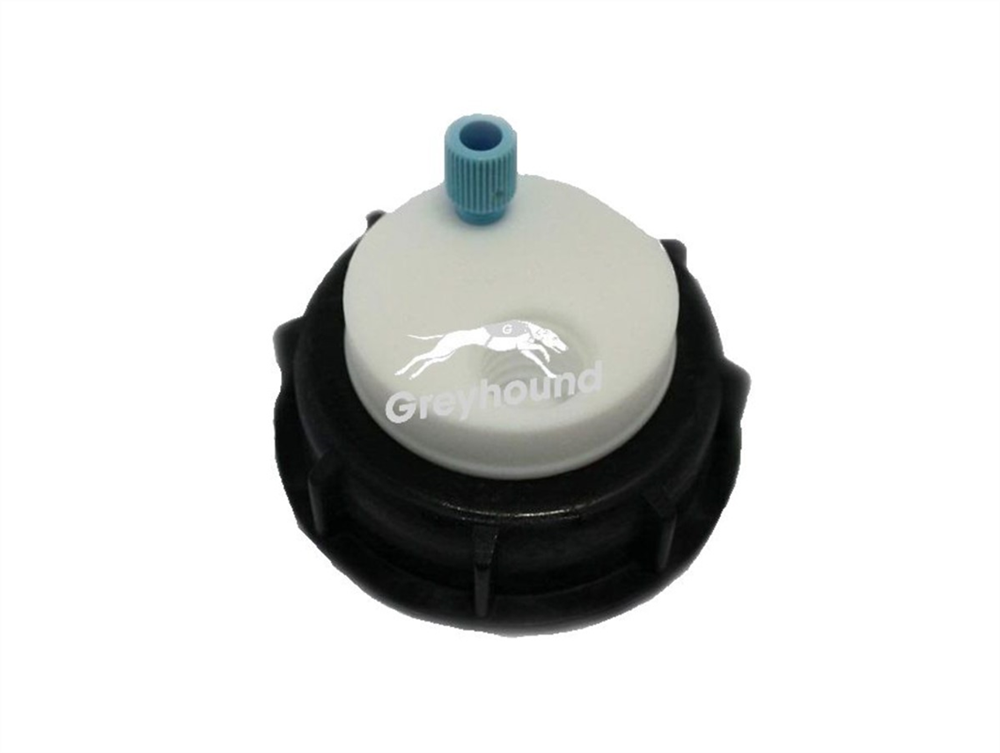 Picture of Smart Waste Cap S60 with 1 Universal connector (1/8" to 1/16") and 1 charcoal cartridge filter port