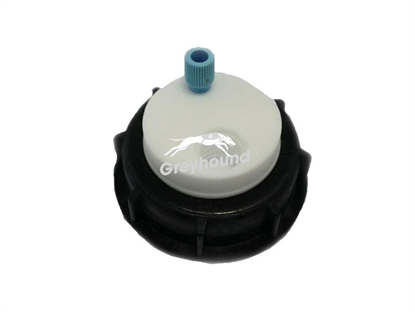 Smart Waste Cap S60 with 1 Universal connector (1/8" to 1/16") and 1 charcoal cartridge filter port