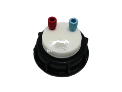 Smart Waste Cap S90 with 2 Universal connectors (1/8" to 1/16") and 1 charcoal cartridge filter port