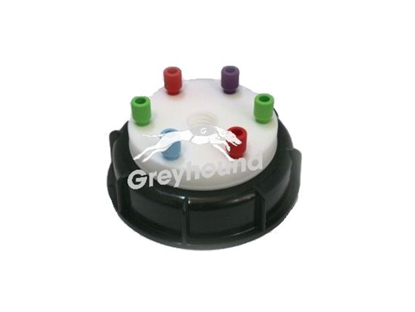 Smart Waste Cap S90 with 6 Universal connectors (1/8" to 1/16") and 1 charcoal cartridge filter port