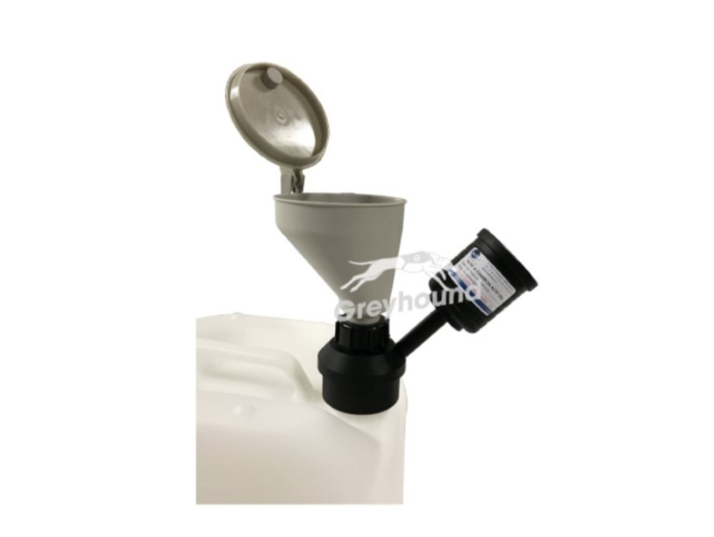 Picture of Smart Waste Cap funnel with hinged lid for S90 can with 1 charcoal cartridge filter port