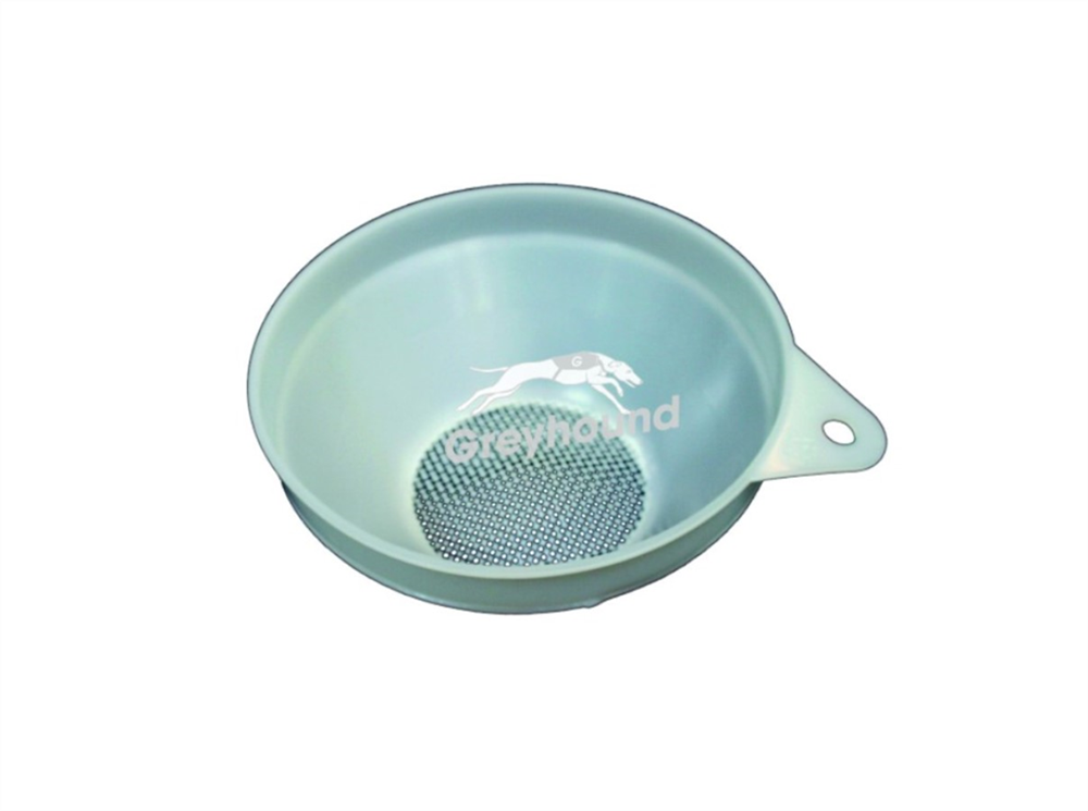 Picture of Sieve white HD PE for funnel with ball valve
