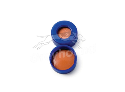 11mm Snap Cap (Blue) - Polyethylene, with Red Rubber/PTFE Seal 