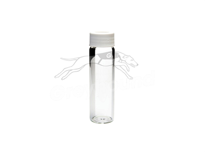 12mL Screw Top Storage Vial and Cap Combination Pack - Clear Glass with 15mm Solid cap and Silicone/PTFE Liner