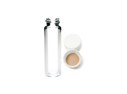 16mL Screw Top Storage Vial and Cap Combination Pack - Clear Glass with 18mm Solid cap with PTFE/Foam Urethane Liner