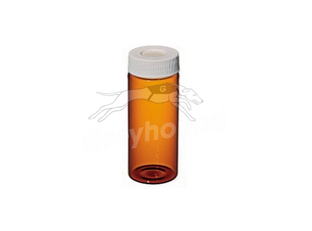 Picture of 20mL Screw Top EPA Vial - Amber Glass, with Cap and Silicone/PTFE Seal