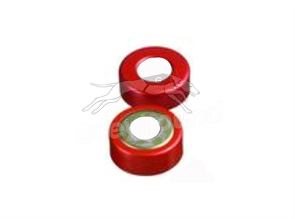 20mm Crimp Cap, Magnetic Two Part Tin Plate and Red Aluminium - Blank