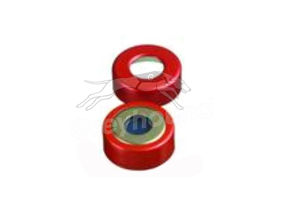 Picture of 20mm Crimp Cap, Magnetic Two Part Tin Plate & Red Aluminium, with Chlorobutyl/PTFE Liner