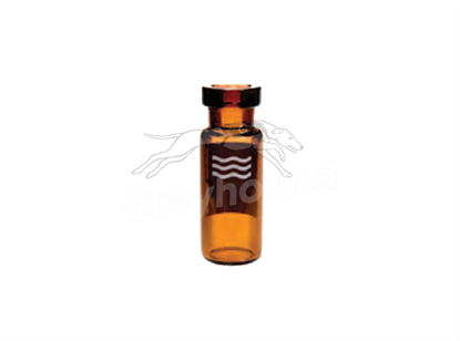2mL Crimp Top Vial with Wide Mouth - Amber Glass with Write-on Patch